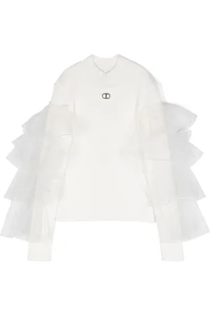 Twin-Set Ruffled mock-neck top