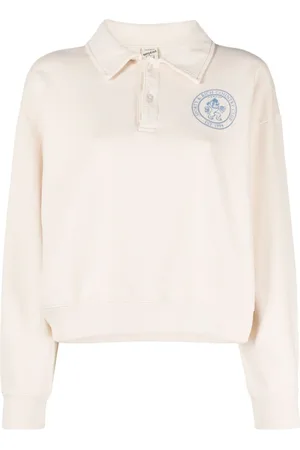 Sporty & Rich Logo-print long-sleeve polo shirt