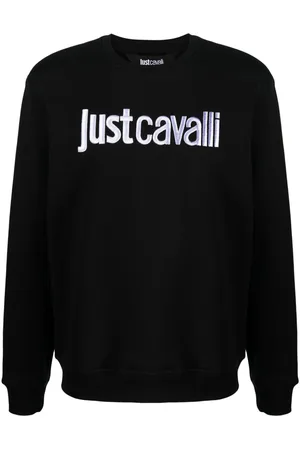 Roberto Cavalli Logo-embroidered cotton sweatshirt