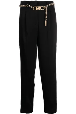 Michael Kors Logo-plaque high-waist tapered trousers