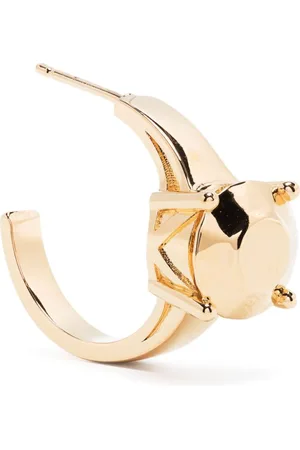 In Gold We Trust Faux-ring hoop earring