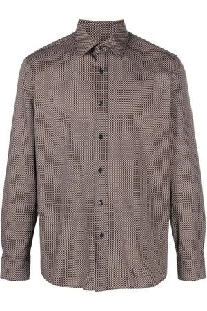Michael Kors Ls Spread Mosaic Star stretch-cotton shirt