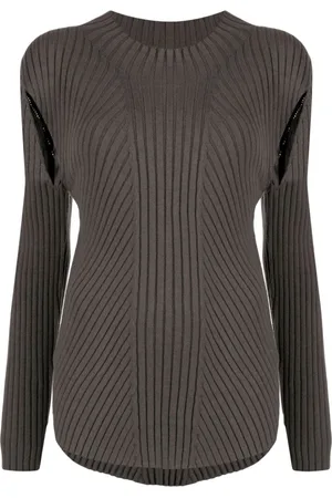 Low Classic Cut-out detailing ribbed-knit jumper