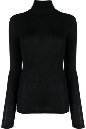 Closed Fine-ribbed slim-cut jumper