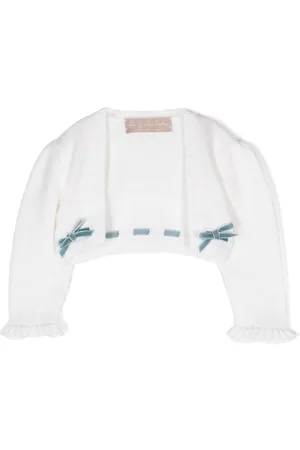 LA STUPENDERIA Bow-detailing wool cardigan
