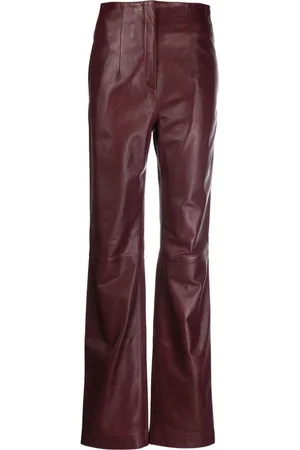 Manokhi Wide Cut-Out Leather Trousers