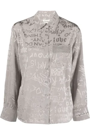 Zadig & Voltaire Slogan-print silk shirt