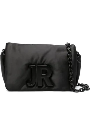 John Richmond Logo-Plaque Denim Shoulder Bag