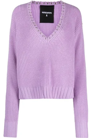 Patrizia Pepe Piercing-detail chunky-knit jumper