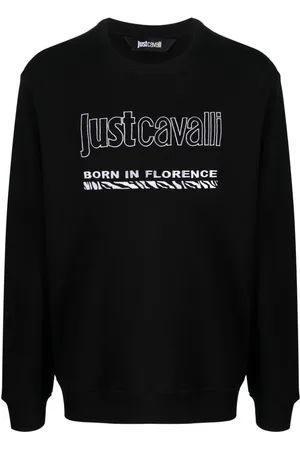 Roberto Cavalli Logo-embroidered cotton sweatshirt
