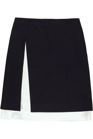 Peter Do Contrasting-border zip-up skirt