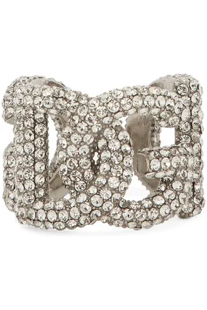 Dolce & Gabbana DG logo crystal-embellished ring