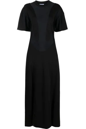 MUGLER Organic-cotton side-slit maxi dress