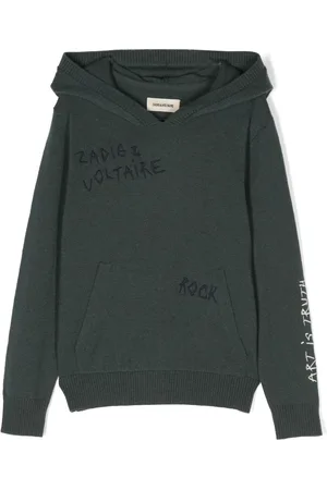 Zadig & Voltaire Logo-embroidered long-sleeve hoodie