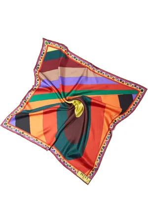 Puccini Large Iride-print reversible silk scarf