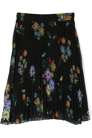 Roberto Cavalli Floral-print pleated skirt