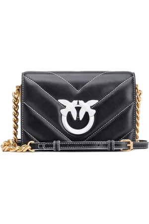 Pinko Love Birds leather crossbody bag