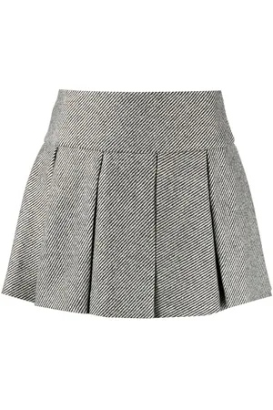 Patou Pleated virgin-wool miniskirt