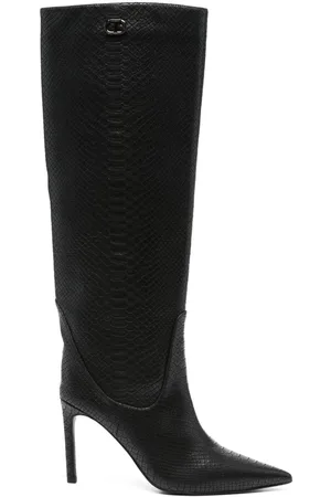 Twin-Set 90mm crocodile-effect knee boots