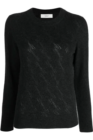 PRINGLE OF SCOTLAND Pointelle-argyle knit cashmere jumper