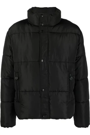 charlesjeffreyloverboy Geometric-print hooded padded puffer jacket