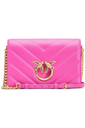 Pinko Love Birds leather crossbody bag