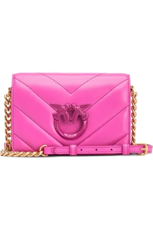 Pinko Love Birds leather crossbody bag