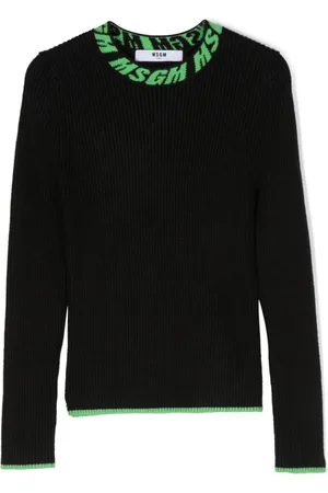Msgm Intarsia-knit ribbed jumper