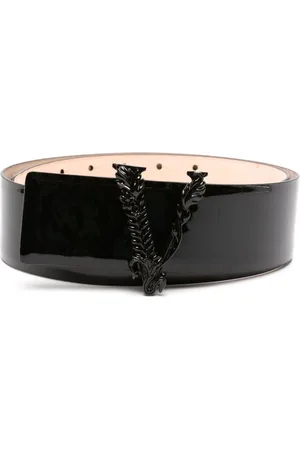 Versace Virtus Crystal Leather Belt - Pink