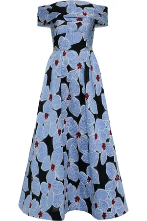 Rebecca Vallance Georgina floral-embroidered midi dress