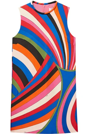 Puccini Iride-print silk-twill dress