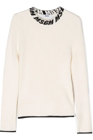 Msgm Intarsia-knit ribbed jumper