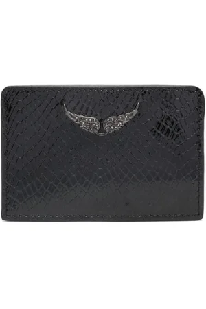 Zadig & Voltaire Logo-plaque embossed leather cardholder