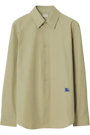 Burberry Logo Patch Cotton Shirt - Farfetch