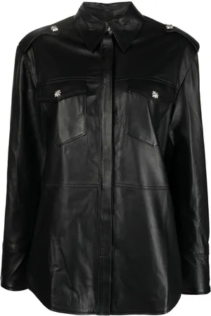 John Richmond Fringed leather shirt