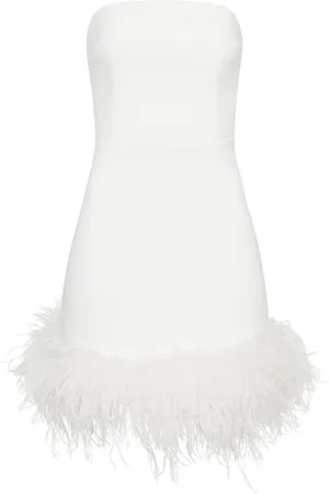 Rebecca Vallance Evelyn feather-trim minidress