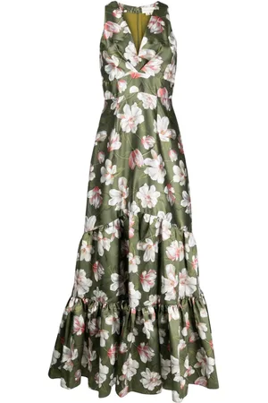 Sachin & Babi Rori magnolia-print gown