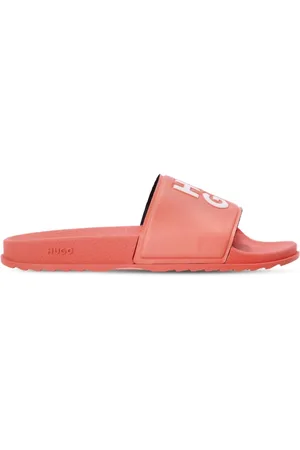 Womens pink hugo online boss sliders