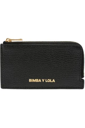Bimba Y Lola Black Leather Heart Coin Purse