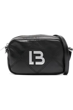 Bimba & Lola Black Nylon/Leather Trim Crossbody handbag