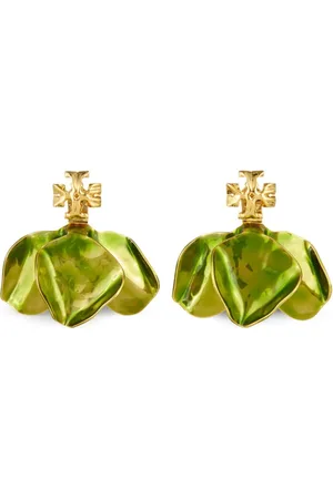 Tory Burch Kira Clover logo-plaque Earrings - Farfetch