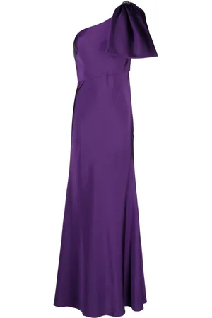 Sachin & Babi Aubrey satin-finish bow gown