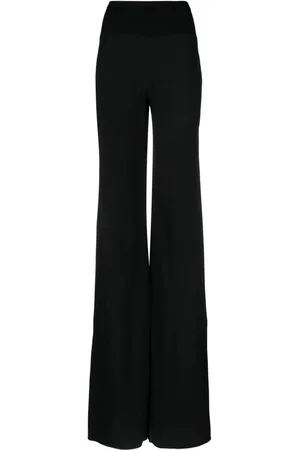Rick Owens High-waist cotton blend wide-leg trousers