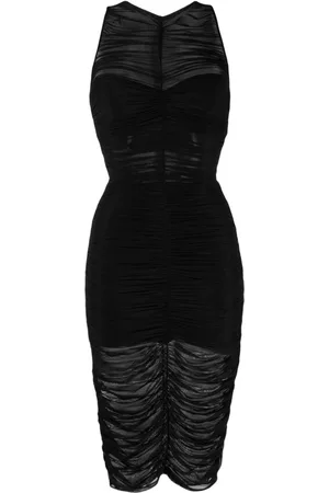 FLEUR DU MAL Ruched midi dress