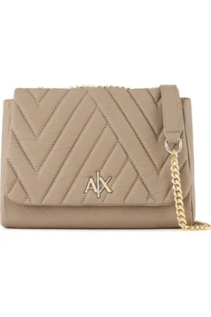 Armani Exchange embossed-logo faux-leather Crossbody Bag - Farfetch