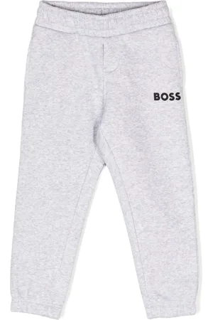 HUGO BOSS Logo-embroidered cotton-blend trousers