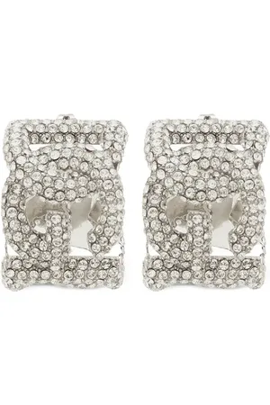 Dolce & Gabbana Logo crystal-embellished earrings