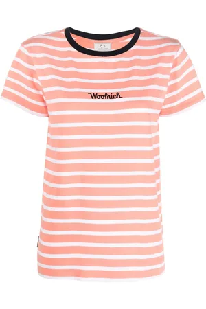 Woolrich Logo-embroidered striped T-shirt