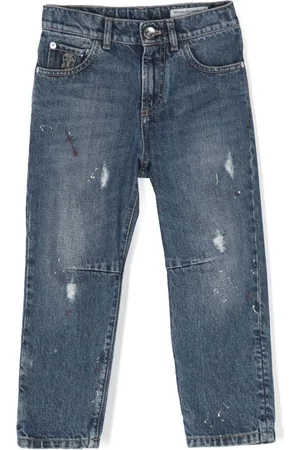 Colorful Destroy Wash Scratch Long Casual Ripped Jeans In DENIM DARK BLUE |  ZAFUL 2023