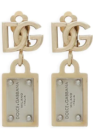 Dolce & Gabbana Logo-lettering drop earrings